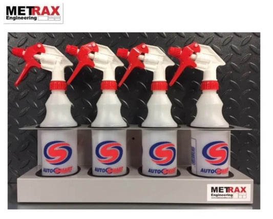 4 Spray bottle holder fit Autosmart 500ml / Garage Shed Van car valet accessory